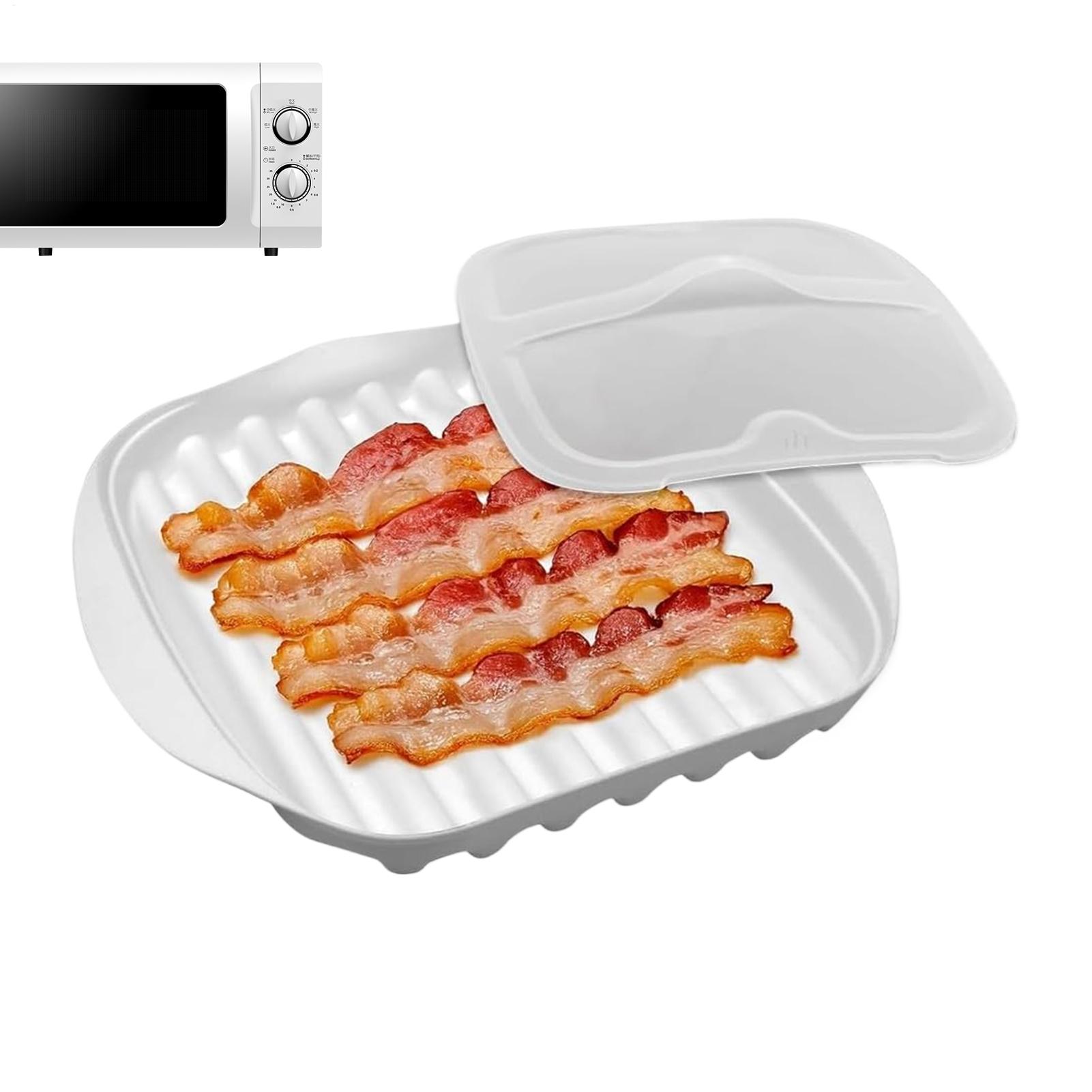 Meal Prep Hot Dogs - Microwave Bacon Tray Non-Sticky Kitchen Gadgets