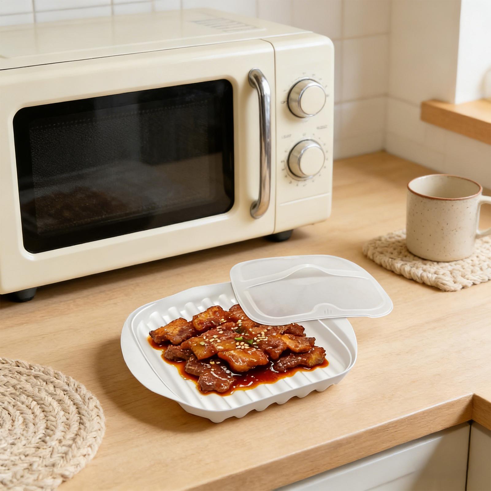 Meal Prep Hot Dogs - Microwave Bacon Tray Non-Sticky Kitchen Gadgets