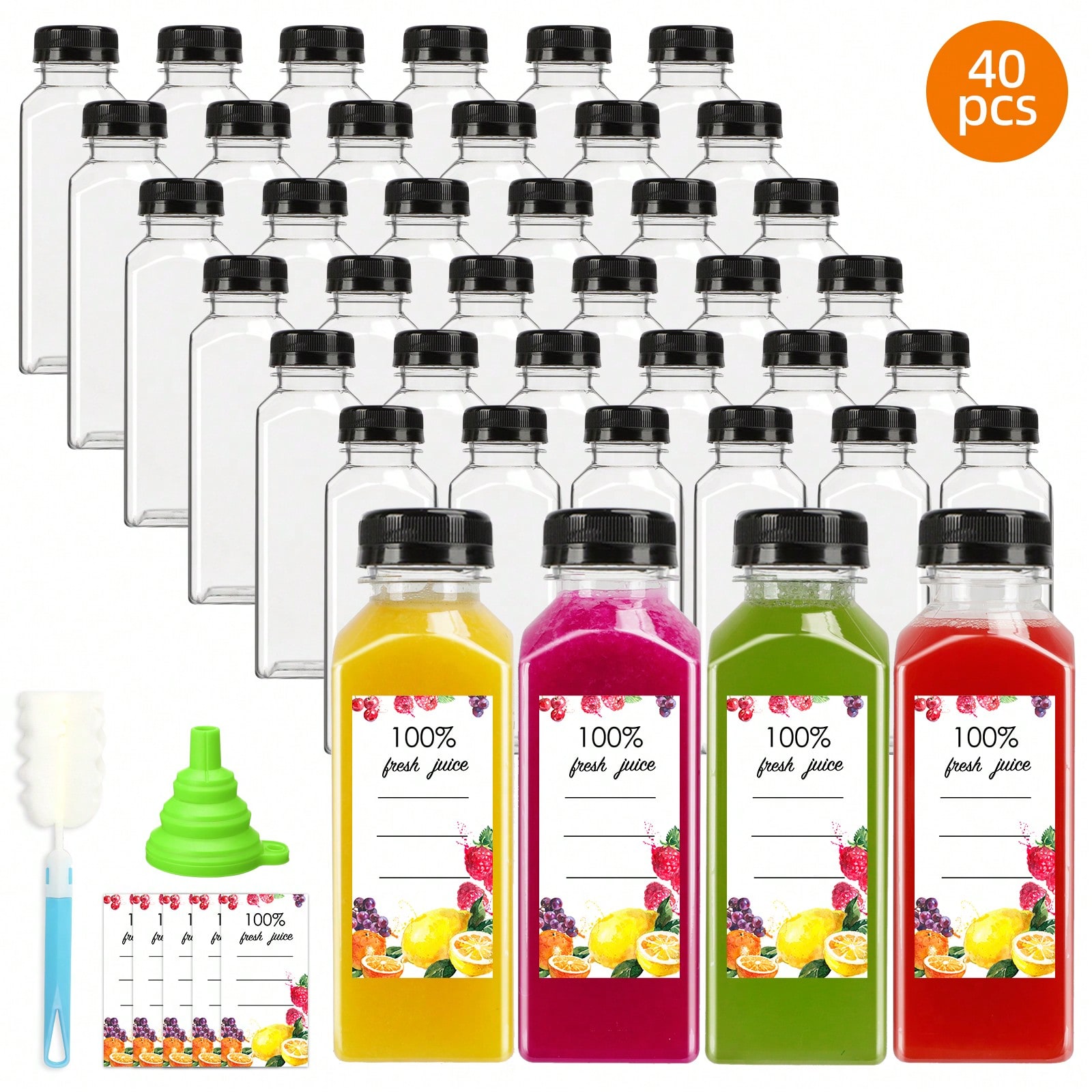 Plastic Juice Bottles Modern S - Meal Prep Juice recension och pris