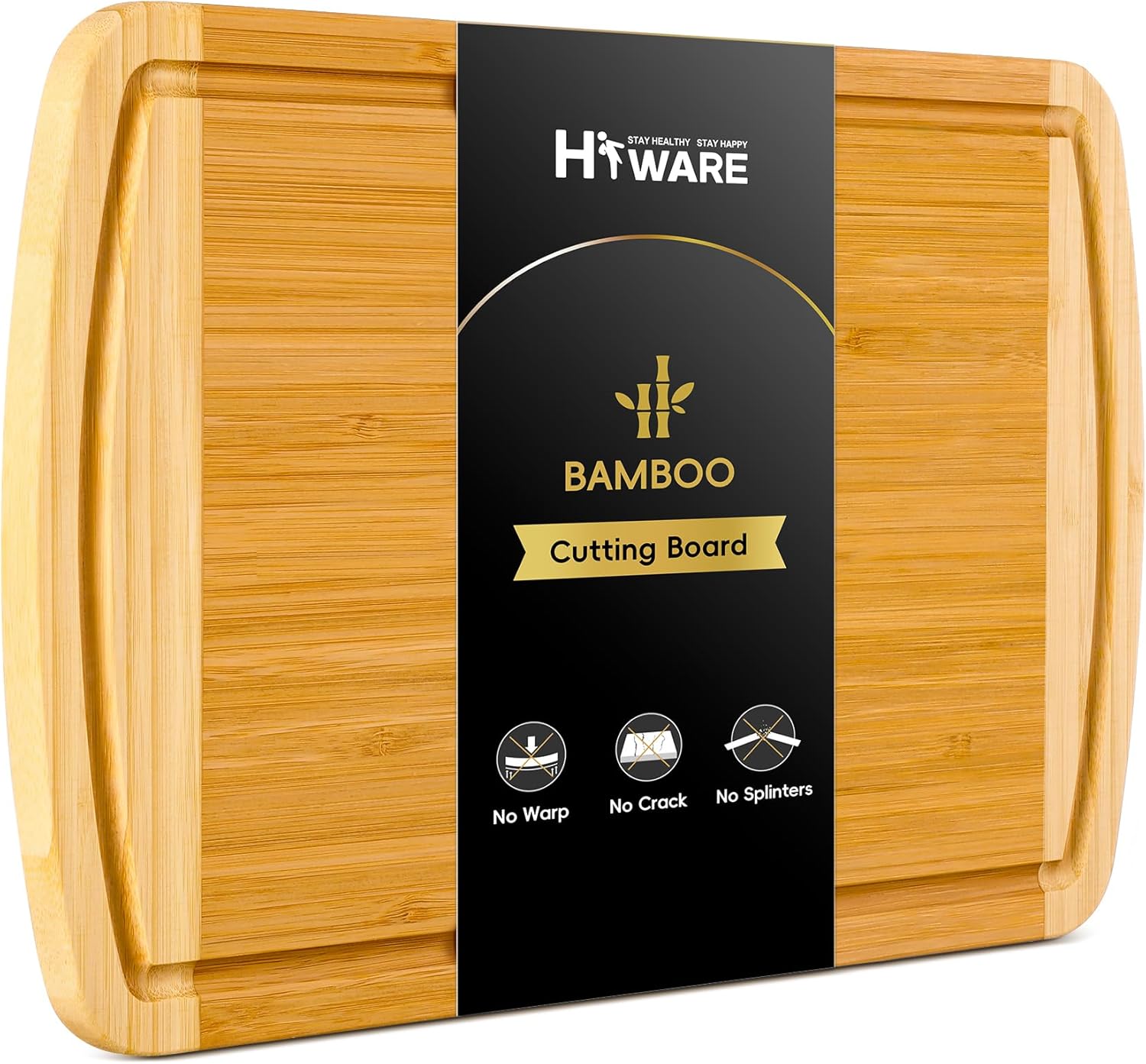 Large Bamboo Cutting Board for - Meal Prep Juice recension och pris